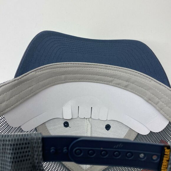 CAT Diesel Blue & Gray Trucker Mesh Snapback Hat Vinyl HVY DTY Logo Heavy Duty - Picture 7 of 7